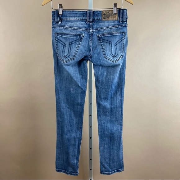 Vigoss Size 26 The Thompson Roll Cigarette Distressed Jeans Grunge Low Rise - Picture 2 of 10